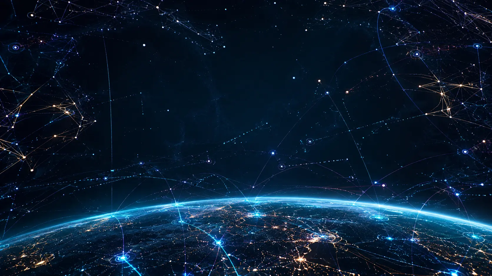 A cinematic global network representing CoreSolve AI operations